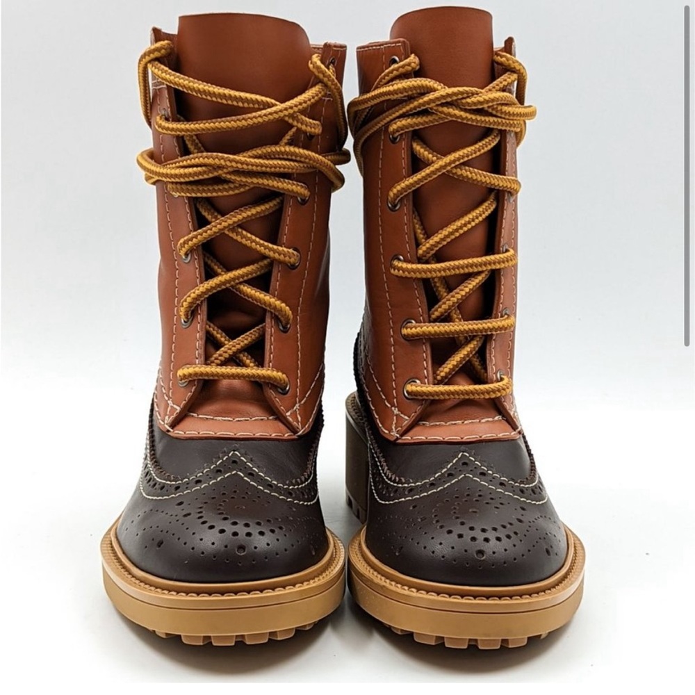 Chloe Women Franne Wing-Tip Boots size 39 NIB!